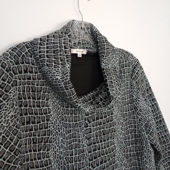 Tyler Boe Kim Cowl Crocodile Print Shift Dress - Picture 2 of 9